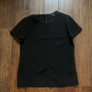 Vintage J. Crew Elegant Black Short Sleeve Top Size 0